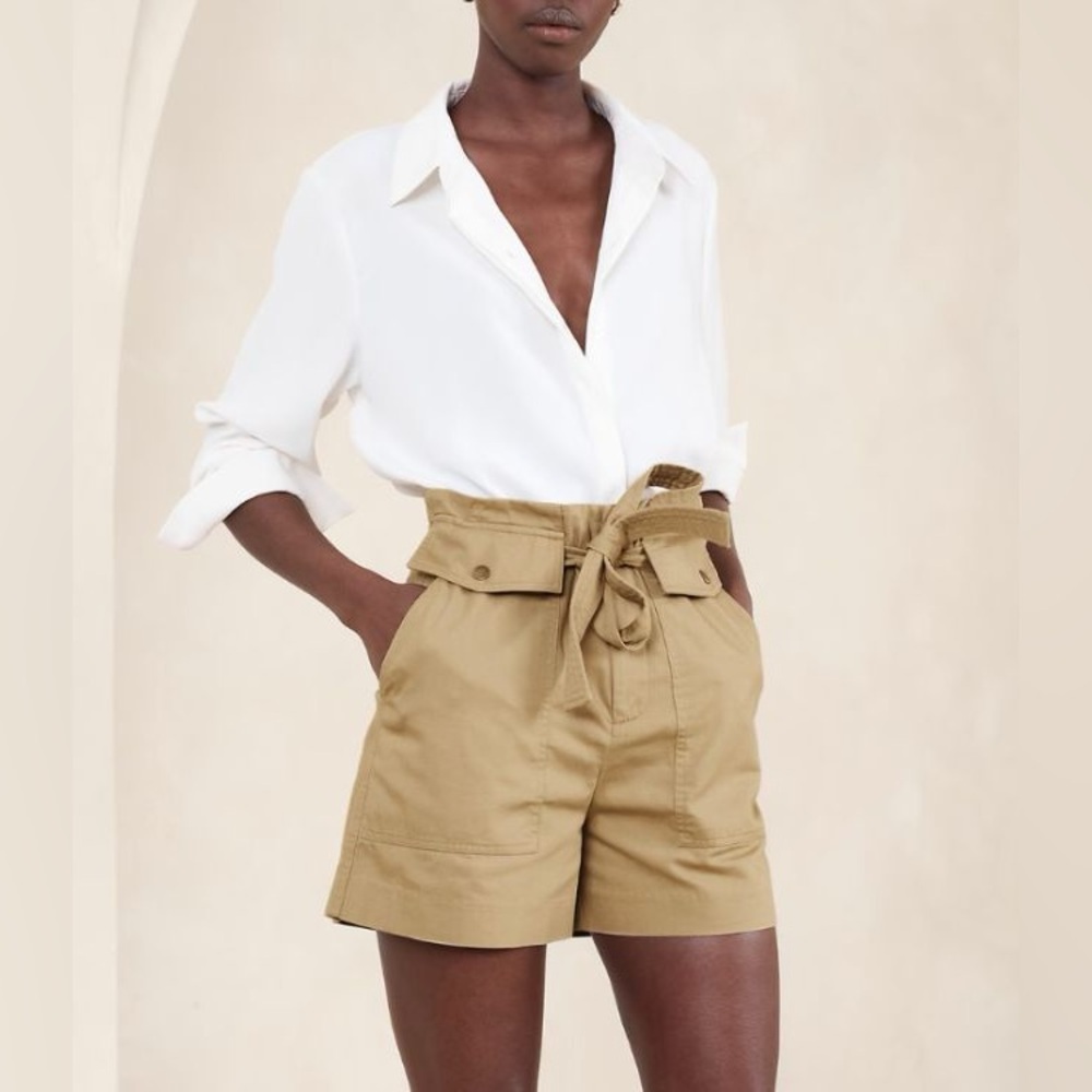 Banana Republic Utility Tie Waist Shorts